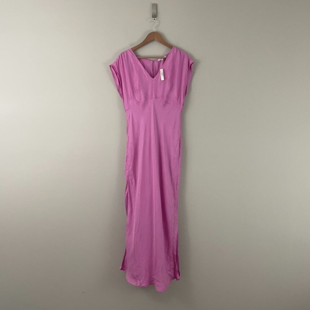 Madewell Wide V Neck Midi Dress in Light Petunia Size 10